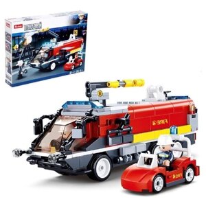 Конструктор 'Пожарная машина' 381 деталь в коробке Sluban развивающая игрушка для мальчика