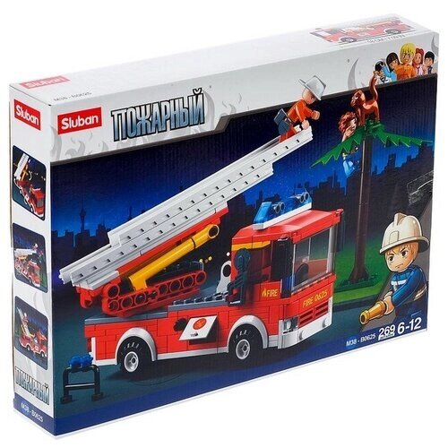 Конструктор Пожарная машина с лестницей, 269 деталей 1 шт от компании М.Видео - фото 1