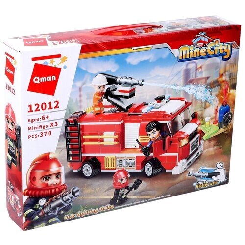 Конструктор Qman Mine City 12012 Пожарные Машина, 370 дет. от компании М.Видео - фото 1
