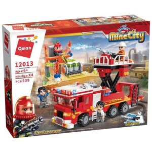 Конструктор Qman Mine City 12013 FireLine rescue, 539 дет.