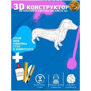 Конструктор развивающий из бумаги 3D пазлы детям и взрослым для создания объемных бумажных моделей