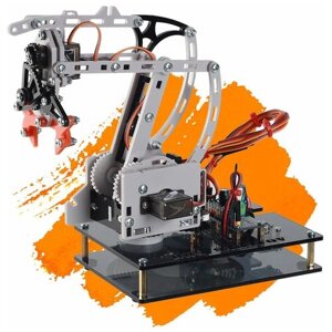 Конструктор робот RoboIntellect RM 001 / Электромеханический манипулятор для сборки / Программирование на Python / Роборука