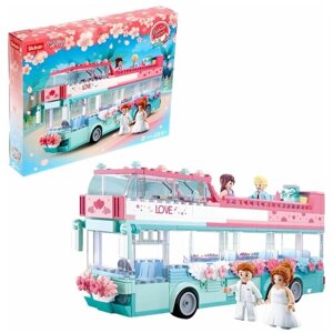 Конструктор Розовая мечта «Свадебный автобус», 379 деталей