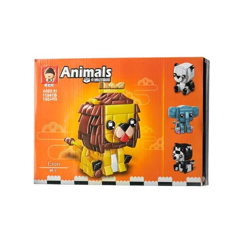 Конструктор Shantou Chenghai Hongyuansheng Toys 11041-4 Animals. Lion, 150 дет. от компании М.Видео - фото 1