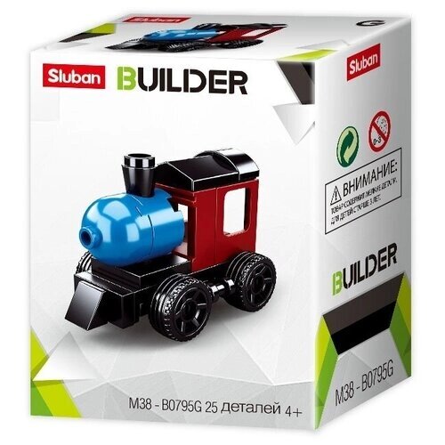 Конструктор SLUBAN Builder M38-B0795G Паровоз, 25 дет. от компании М.Видео - фото 1