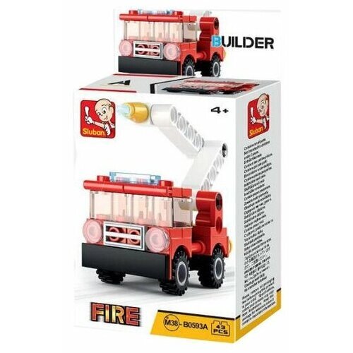 Конструктор SLUBAN Builder М38-В0593A Пожарная машина, 43 дет. от компании М.Видео - фото 1