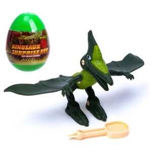 Конструктор винтовой "Мир динозавров", сюрприз в яйце, с отверткой, 5 видов микс 7016010