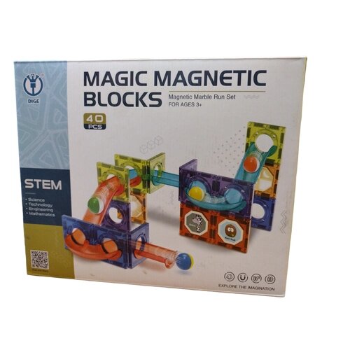 Конструктор волшебные магнитные блоки /magic magnetic blocks / 40 деталей от компании М.Видео - фото 1