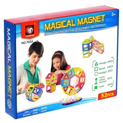Конструктор Xinbida Magical Magnet 703А Колесо обозрения, 52 дет. от компании М.Видео - фото 1