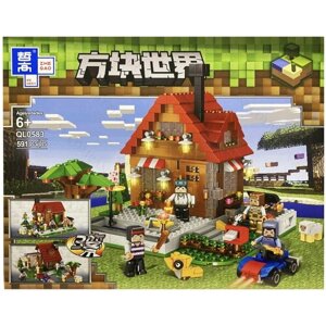 Конструктор Zhe Gao Cube World Майнкрафт Загородный Дом 3 в 1 591 деталей