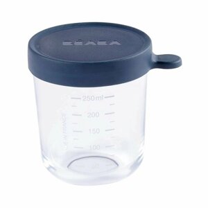 Контейнер для детского питания и молока BEABA 250 мл, стеклянный с крышкой для хранения в холодильнике и заморозки