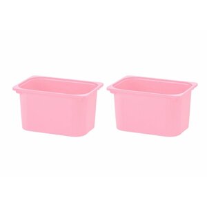 Контейнер для игрушек c крышкой икеа труфаст, 42x30x23 см, 2 шт, розовый