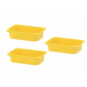 Контейнер для игрушек c крышкой икеа труфаст TROFAST, 42x30x10 см, 3 шт, желтый