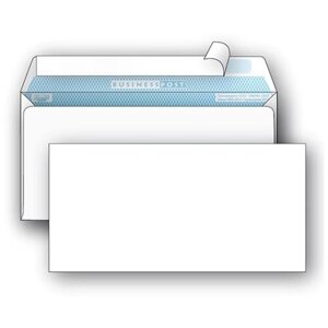 Конверт BusinessPost E65 90 г/кв. м белый стрип с внутренней запечаткой (1000 штук в упаковке)