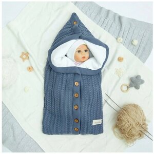 Конверт-одеяло Amarobaby Pure Love Snap, 75 см, Джинс