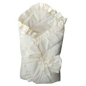 Конверт-одеяло Папитто, с завязкой (меховая вставка), цвет: экрю