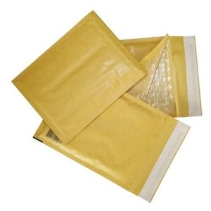 Конверт-пакеты с прослойкой из пузырчатой пленки (250х350 мм), крафт-бумага, отрывная полоса, комплект 10 шт., G/4-G. 10