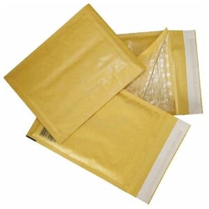 Конверт-пакеты с прослойкой из пузырчатой пленки (250х350 мм), крафт-бумага, отрывная полоса, комплект 10 шт, G/4-G. 10