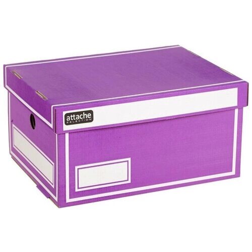 Короб архивный Attache гофрокартон фиолетовый 320х240х160 мм от компании М.Видео - фото 1