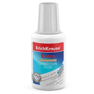 Корректирующая жидкость ErichKrause Extra с кисточкой, 20 г, 1 шт.