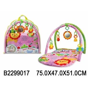 Коврик дет. мягкий, 5 подвесных игрушек, мягконабивной, яркие цвета, размер коврика 75x47x51 см, в с