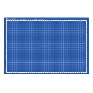 Коврик (мат) для резки BRAUBERG EXTRA 5-слойный, А3 (450х300 мм), двусторонний, толщина 3 мм, синий, 237177