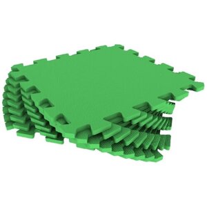 Коврик-пазл Eco-cover универсальный 33х33, зеленый, 100х100 см, 9 элементов