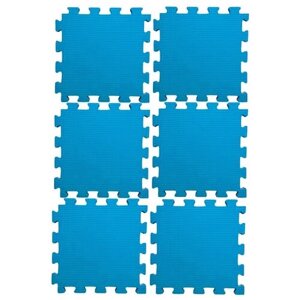 Коврик-пазл Kampfer Будо-мат №6, синий, 150х100 см, 6 элементов