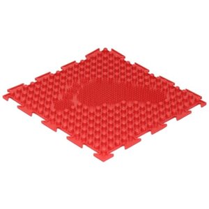 Коврик-пазл массажный Ортодон Ёлочка мягкая 1 сегмент правый, красный, 1 элемент