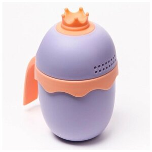 Ковш для купания и мытья головы, детский банный ковшик, хозяйственный «Корона», цвет фиолетовый (1 шт.)