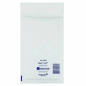Крафт-конверт с воздушно-пузырьковой плёнкой Mail lite B/00, 12 x 21 см, white