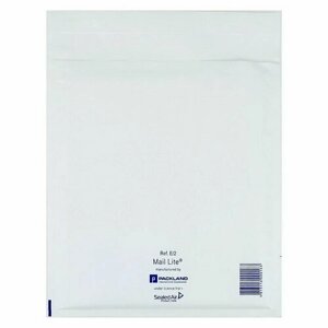 Крафт-конверт с воздушно-пузырьковой плёнкой Mail lite E/2, 22 x 26 см, white