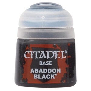 Краска акриловая Citadel Base 12мл. Abaddon Black