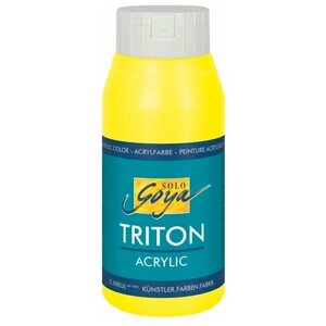 Краска акриловая "Solo Goya" Triton"Флюоресц. жёлтый, 750 мл в пластиковой бутылке