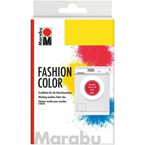 Краска для окрашивания ткани в стиральной машине Fashion Color Marabu, красная вишня