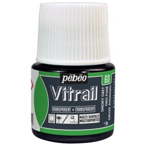 Краска для стекла и металла Vitrail PEBEO лаковая прозрачная, 45 мл, цвет: 050-060 серый дымчатый