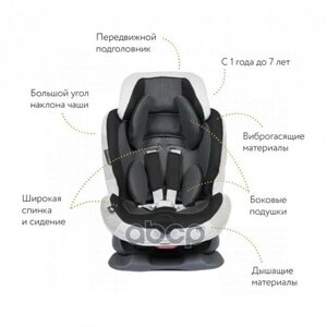 Кресло Детское Автомобильное Swing Moon Premium, Группа 1/2, Черно-Серое AILEBEBE арт. ALC460E