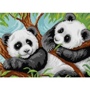 Кристальная (алмазная) мозаика фрея ALVR-139 "Две панды"