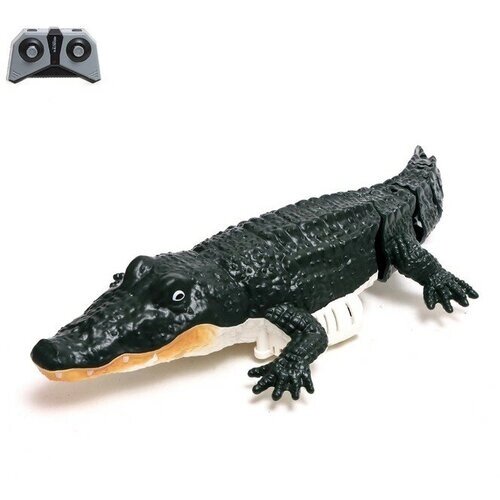 Крокодил радиоуправляемый, плавает, работает от аккумулятора, цвет зелёный от компании М.Видео - фото 1