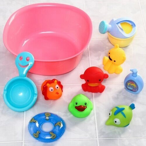 Крошка Я Набор игрушек для ванны «Игры малыша», 10 предметов от компании М.Видео - фото 1
