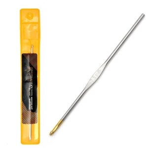 Крючки для вязания Maxwell односторонние с золотой головкой MAXW. 7269, никель 2,5мм, 12см