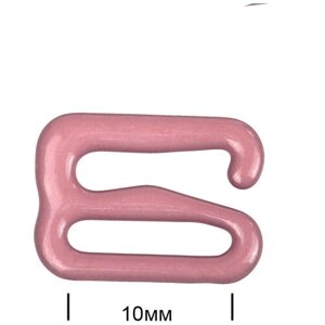Крючок для бюстгальтера TBY металл, 10 мм, цвет S256, розовый рубин, 100 шт (TBY. 57736)