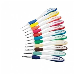 Крючок для вязания ADDI с эргономичной пластиковой ручкой addiSwing Maxi 3,25мм, 17см, арт. 141-7/3.25-17