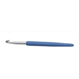 Крючок для вязания с эргономичной ручкой Waves 6мм, алюминий, серебристый/анютины глазки, KnitPro, 30913