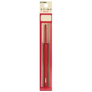 Крючок для вязания с ручкой ETIMO Red 2,2мм, алюминий/пластик, красный, Tulip, TED-030e