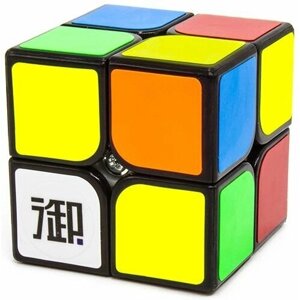 Кубик Рубика KungFu 2x2х2 YueHun / Черный пластик / Развивающая головоломка
