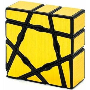 Кубик рубика YJ 3x3x1 Ghost Mirror blocks Золотой / Головоломка для подарка
