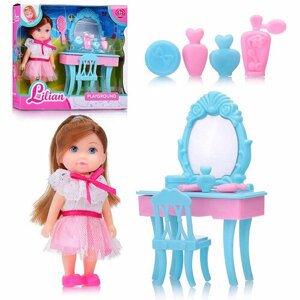 Кукла 86014 "Кристина с туалетный столиком" с аксессуарами, в коробке