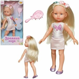 Кукла ABtoys Времена года 32 см в белой кофте без рукавов и бледно-розовой юбке PT-01856