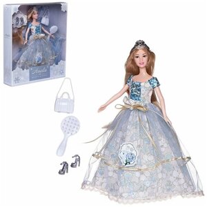 Кукла Бал принцессы в длинном платье, светлые волосы 30см, 1 шт.